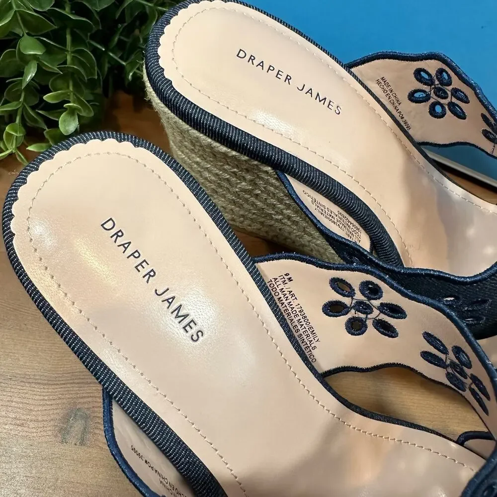 Draper James Emily Wedge Sandals Size 6‎